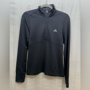 Adidas Black Long Sleeve Quarter-Zip Top